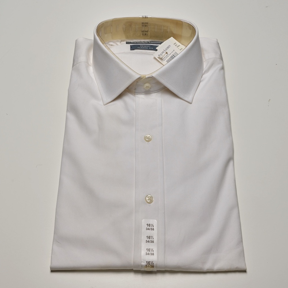 Polo Ralph Lauren Regent Classic Fit Long Sleeve White Dress Shirt 16.5 34/35